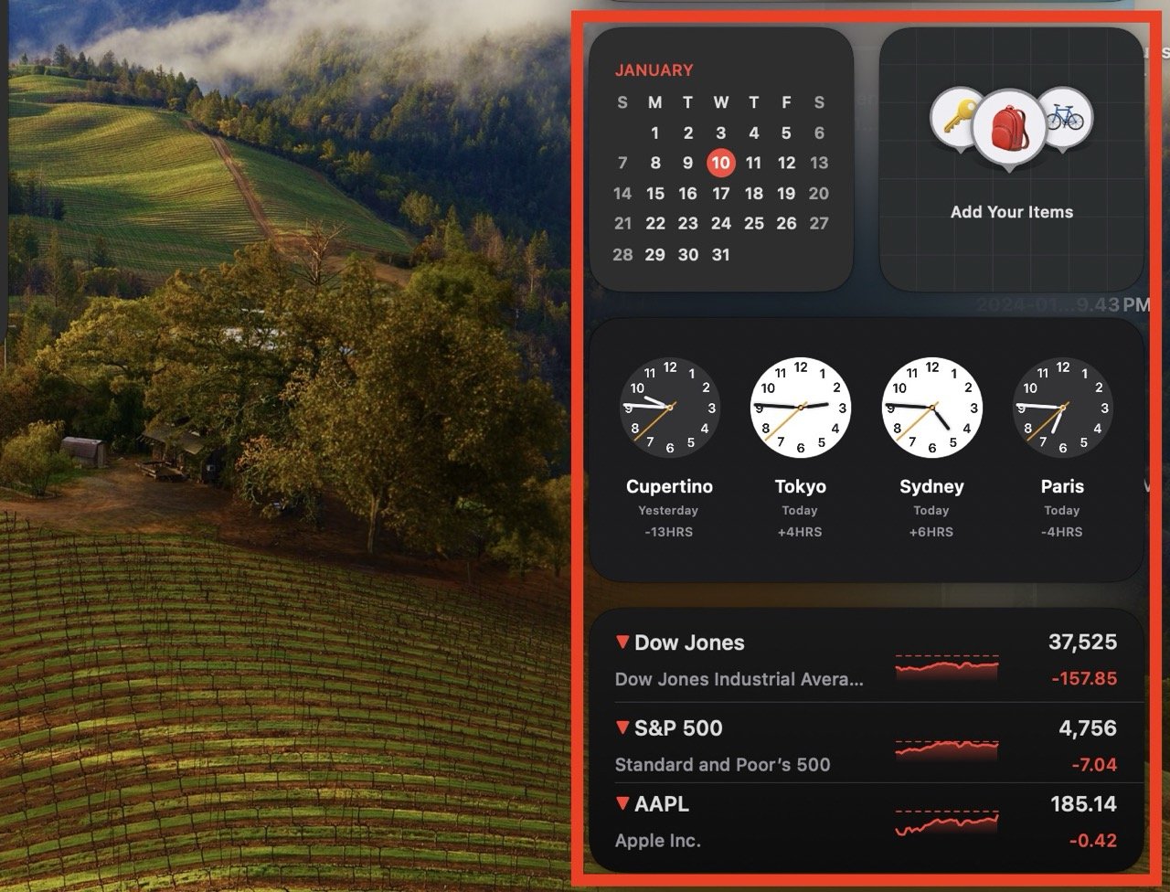 widgets-from-notification-bar