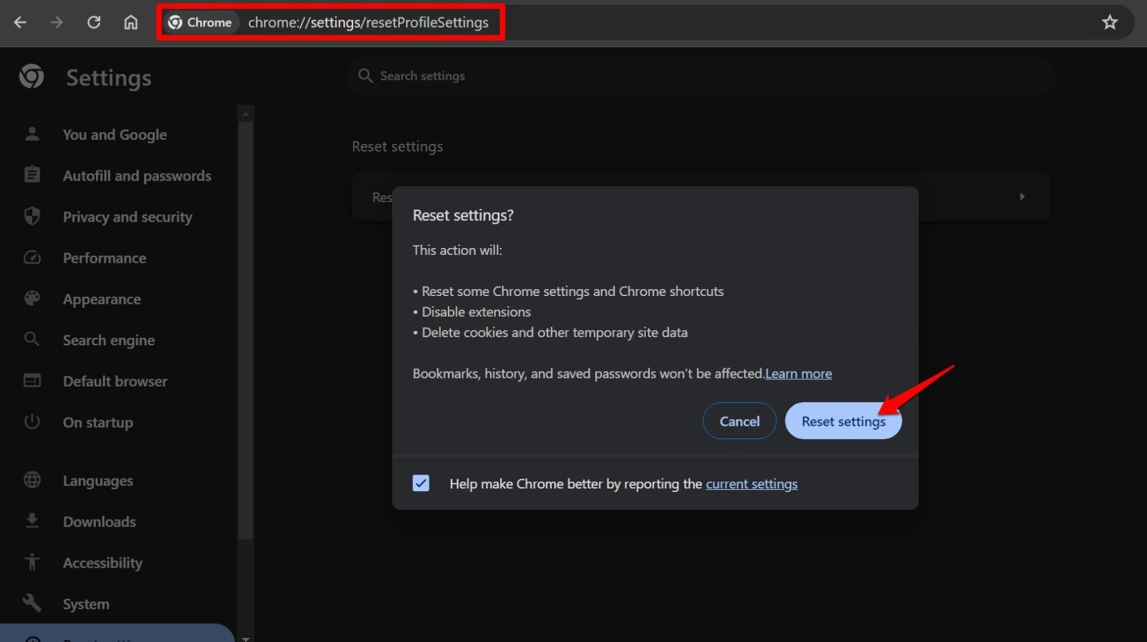 reset-chrome-profile-settings