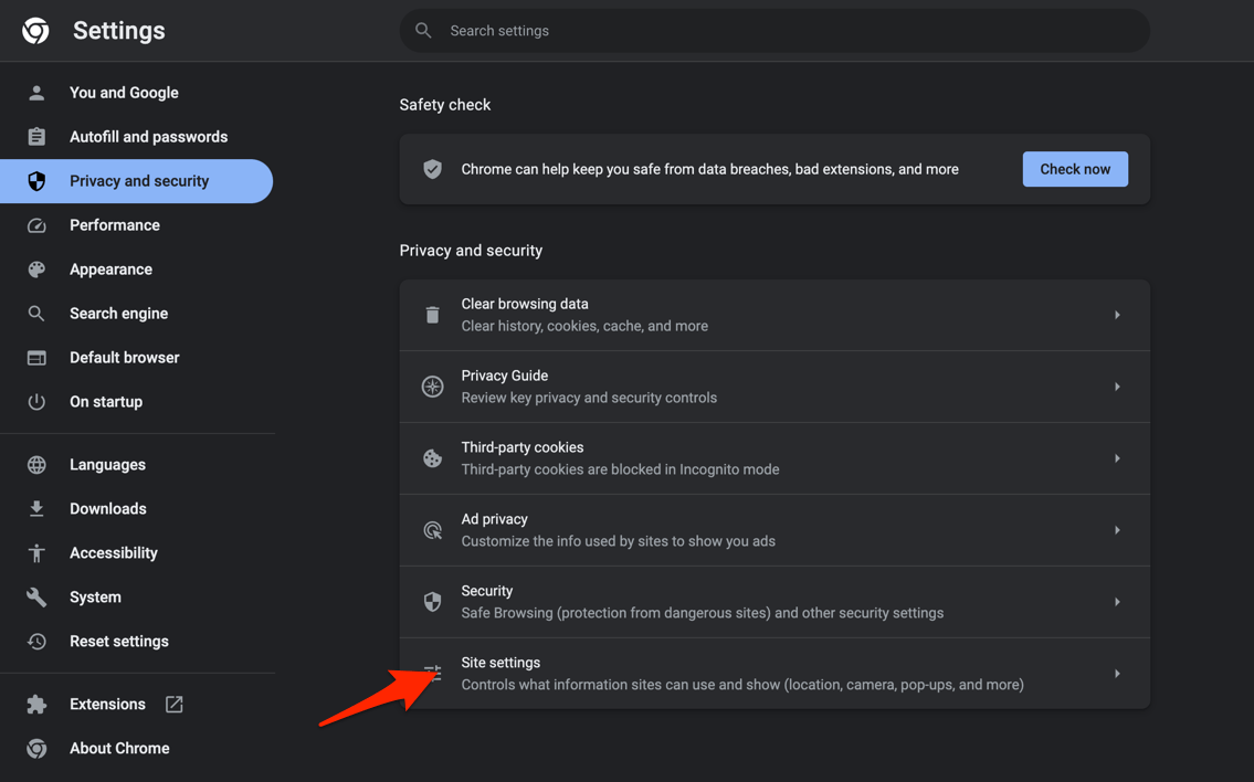 site_settings_-_privacy_and_security_in_chrome_browser