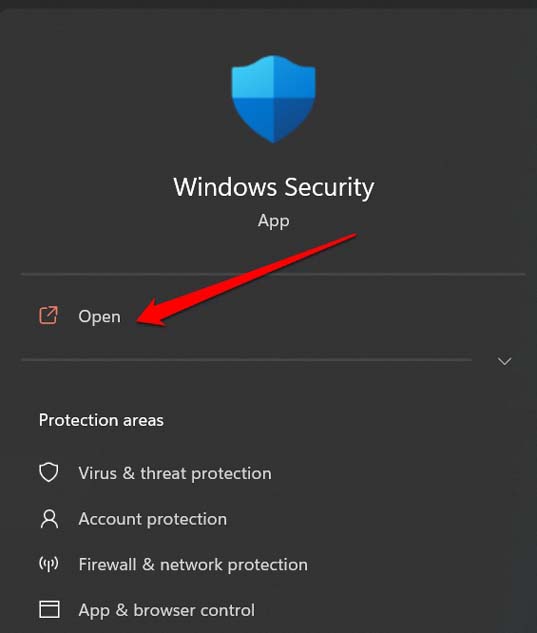 open-windows-security open-windows-security
